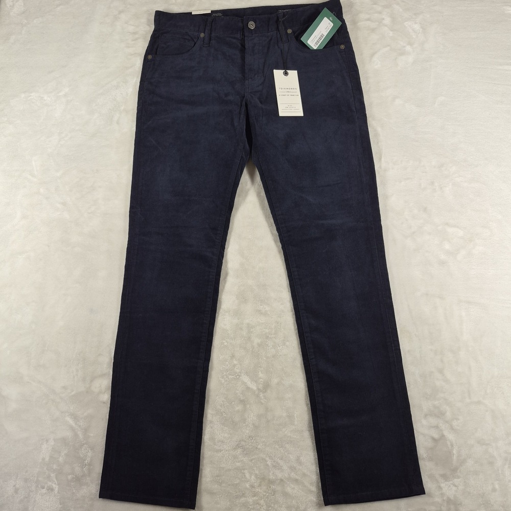 7 Diamonds Clifton Corduroy Pants Men's 32x32 Blue Slim Straight Comfort NWT